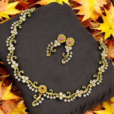 charming luxe jewels Brass Gold-plated Multicolor Jewellery Set(Pack of 1)