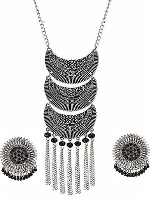 Gauri FashionHub Alloy Silver Jewellery Set(Pack of 1)