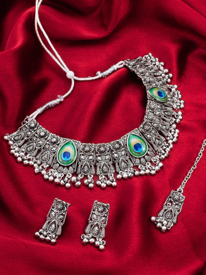 AADITA Alloy Gold-plated Multicolor Jewellery Set(Pack of 4)
