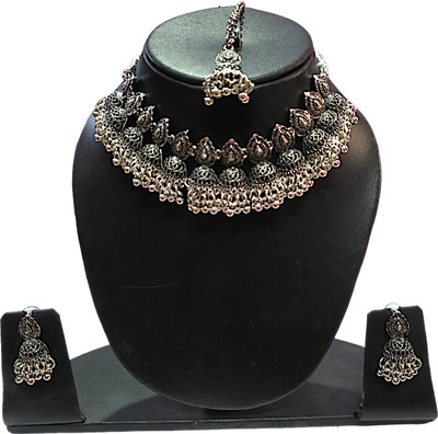 RSR Alloy Titanium Black, Silver Jewellery Set(Pack of 1)