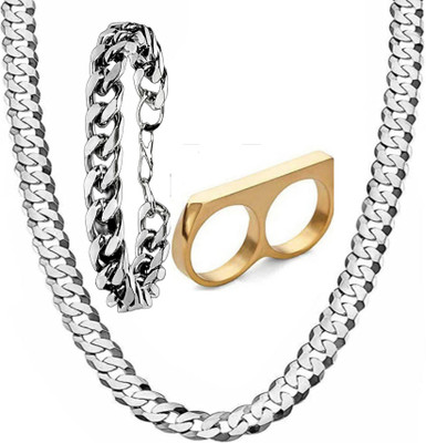 Vipunj Brass Rhodium Multicolor Jewellery Set(Pack of 3)