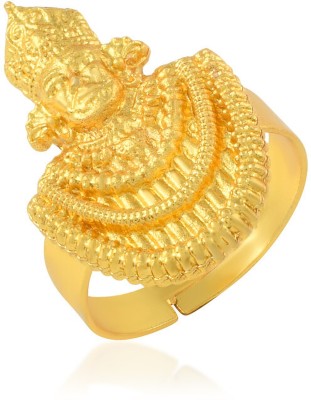 memoir Brass Goldplated Adjustable Khatu Shyam Finger ring Hindu Jewellery Brass Gold Plated Ring