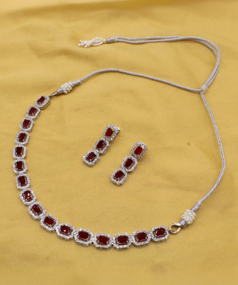 Fashion Factory Copper Silver Red Jewellery Set(Pack of 3)