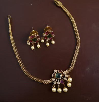 Influtive Brass, Copper Gold-plated Gold Jewellery Set(Pack of 1)