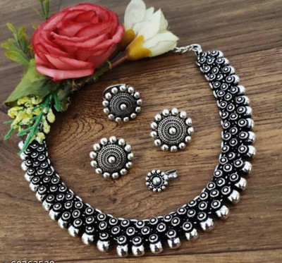 MilanAarts Oxidised Silver Silver Silver Jewellery Set(Pack of 4)