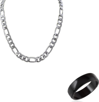 MAATRCHAAYA Alloy, Stainless Steel Titanium, Sterling Silver Silver, Black Jewellery Set(Pack of 2)