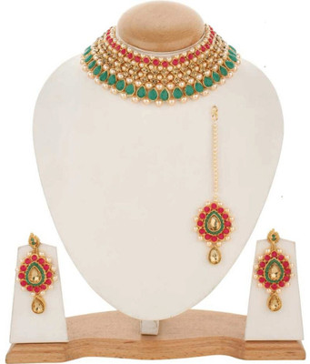 SRK Fashions Alloy Gold-plated Multicolor Jewellery Set(Pack of 1)
