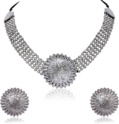 Zooni Collections Alloy Silver Jewellery Set(Pack of 1)