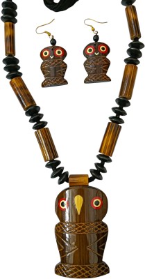 Soundarya boutique Wood Brown, Black Jewellery Set(Pack of 1)