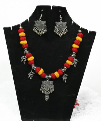 A S enterprize Oxidised Silver Multicolor Jewellery Set(Pack of 1)