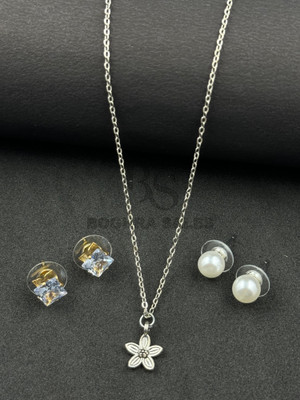 BOGHRA SALES Brass, Alloy Silver, Gold-plated, Rhodium Silver Jewellery Set(Pack of 1)