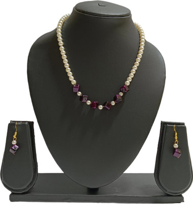UTTARAI Alloy Purple Jewellery Set(Pack of 1)