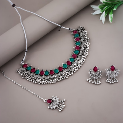 VISITART JEWELLERY Alloy Silver Jewellery Set(Pack of 1)