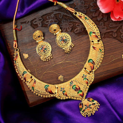 VIRAK Alloy Gold-plated Multicolor Jewellery Set(Pack of 1)