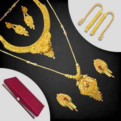 zevarhouse Copper Gold-plated Gold Jewellery Set(Pack of 1)