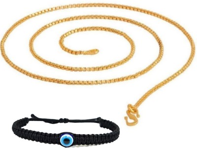 house of common Brass, Crystal Gold-plated Gold, Blue Jewellery Set(Pack of 2)