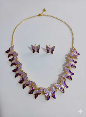 MK Gallery Alloy Blue Jewellery Set(Pack of 1)