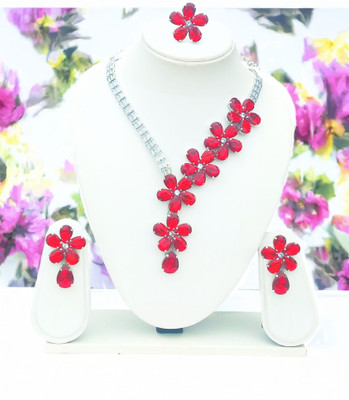 SHAW STORE Glass, Steel Red Jewellery Set(Pack of 1)