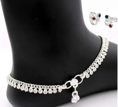 AamNa Enterprises Alloy Silver Multicolor Jewellery Set(Pack of 2)
