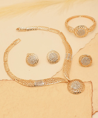 SOHI Alloy Gold-plated Bronze Jewellery Set(Pack of 1)