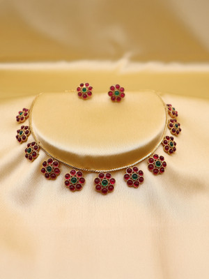 VIVANTA DESIGN Brass, Copper Gold-plated Multicolor Jewellery Set(Pack of 1)