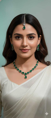 ICG Alloy Platinum Grey Jewellery Set(Pack of 1)