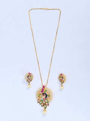 Swagata Enterprise Brass Blue Jewellery Set(Pack of 1)