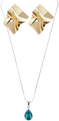 SKG Fashions Stone Green, Gold Jewellery Set(Pack of 1)