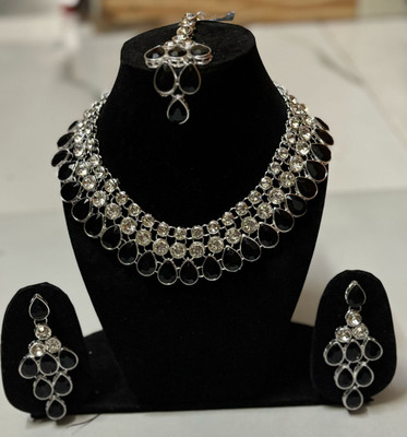 SASC Sterling Silver Black Jewellery Set(Pack of 1)