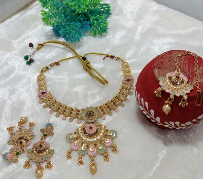 DDVS FASHION Brass Gold-plated Multicolor Jewellery Set(Pack of 1)