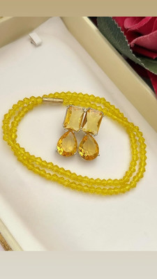 DENICRAAS Alloy Gold-plated Yellow Jewellery Set(Pack of 1)