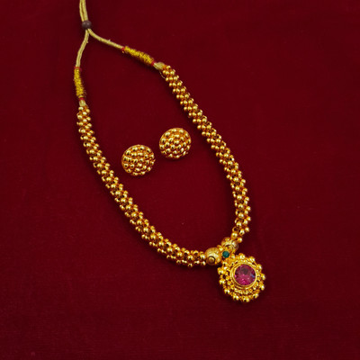 Swaroop Designer Alloy Gold-plated Gold Jewellery Set(Pack of 1)