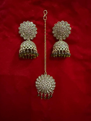 Nitish collectionn Alloy Gold-plated Brown Jewellery Set(Pack of 1)