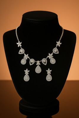 Bibisami Alloy Silver Jewellery Set(Pack of 1)