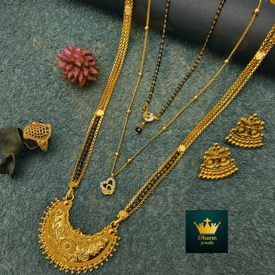 Dham Jewels Alloy Gold-plated Gold Jewellery Set(Pack of 3)