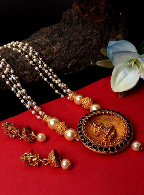 STYYLO FASHION Alloy Gold-plated Black Jewellery Set(Pack of 1)