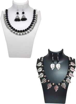 Dnositi Oxidised Silver, Dori, Alloy Black, Silver Jewellery Set(Pack of 1)