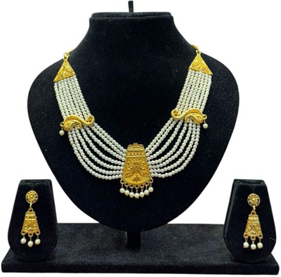 Npc Alloy Gold-plated Gold Jewellery Set(Pack of 1)