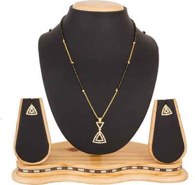 LUXOR Alloy Gold-plated Black, Gold Jewellery Set(Pack of 1)