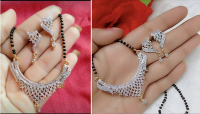 P R Production Oxidised Silver Multicolor Jewellery Set(Pack of 2)