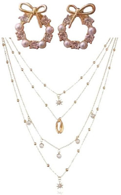 SKG Fashions Stone Gold, White Jewellery Set(Pack of 1)