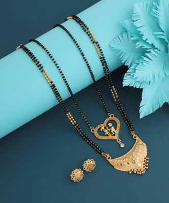 Vraj india Brass, Copper Gold-plated Gold Jewellery Set(Pack of 1)