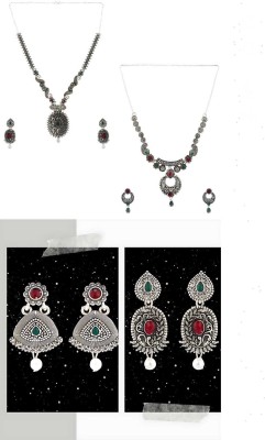 PIAH Alloy Silver Silver Jewellery Set(Pack of 2)