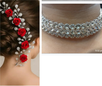 ANABIYA Alloy Silver, Multicolor Jewellery Set(Pack of 1)