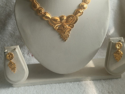 MandM Fashion Diva Alloy Gold-plated Gold Jewellery Set(Pack of 4)