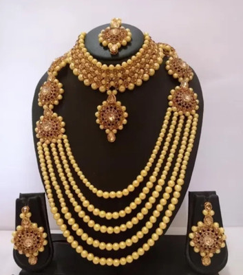 SHIVA Alloy Gold-plated Gold Jewellery Set(Pack of 4)