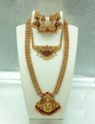 Shilpa Creation Alloy Red, Green, Gold Jewellery Set(Pack of 1)