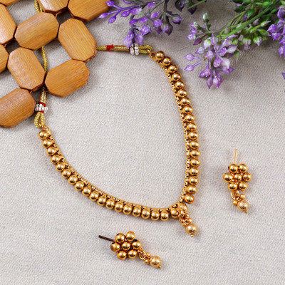 University Trendz Alloy Gold-plated Gold Jewellery Set(Pack of 2)