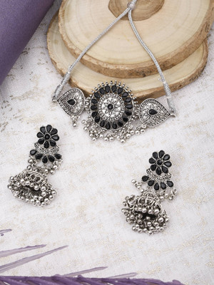 Gauri FashionHub Alloy Black Jewellery Set(Pack of 1)