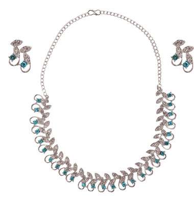 Mad Club Alloy Gold-plated Turquoise Jewellery Set(Pack of 1)